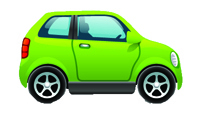 Image of a green car